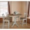 International Concepts Round 36 in Rd Extension Dining Table, 4 Emily Counter Ht Stools, Hickory/Stone, 36 W, 48 L, Wood K41-36RXT-6B-S6172-4 - alternate 3